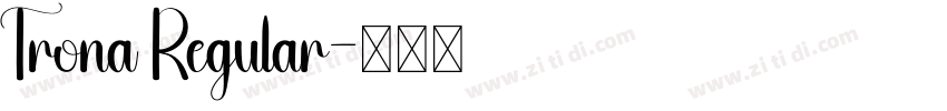 Trona Regular字体转换